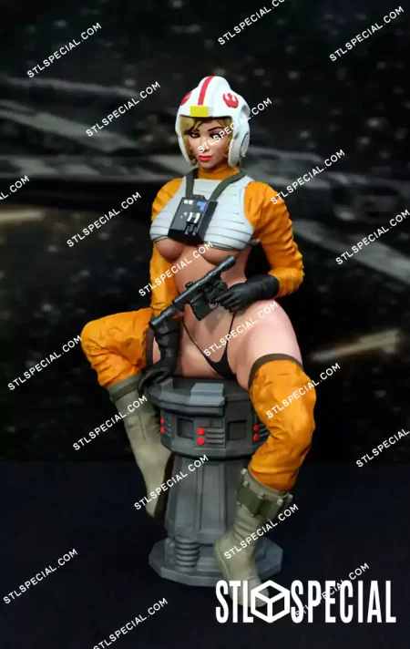 Star Wars Pilot Pin-Up Sci-Fi Display Figure STL