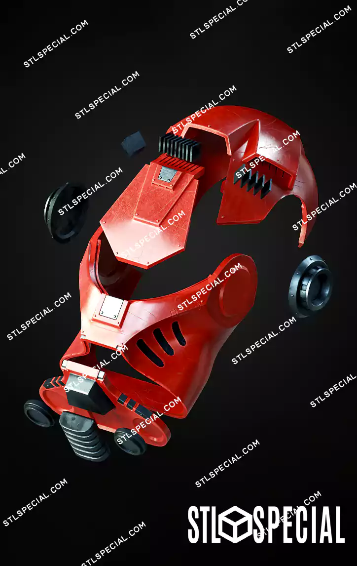 40K Terminator Helmet STL & 3MF Files - Image 6