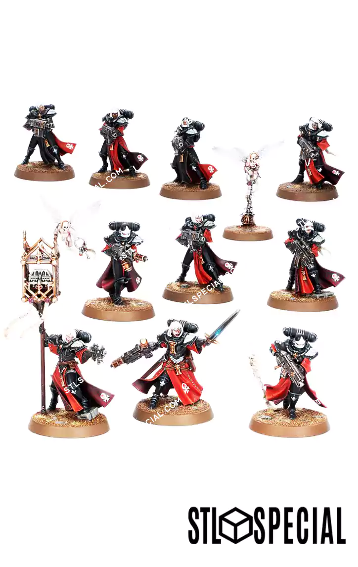 Adepta Sororitas Battle Sisters Squad STL
