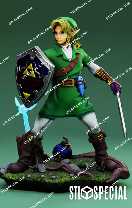 Adult Link Hero of Time STL 3D Model