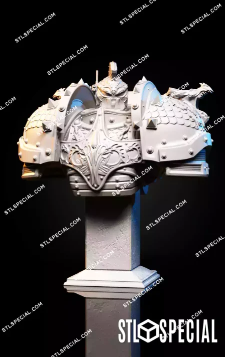 Alpharius Omegon Bust STL 3D Model