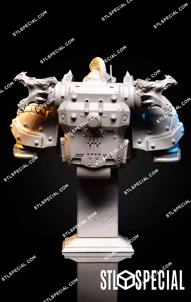Alpharius Omegon Bust STL 3D Model
