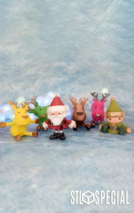 Articulated Christmas Toys 3D Print STL Files