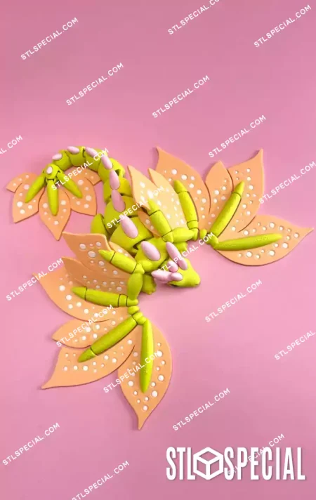 Blossom Flexi Dragon STL and 3MF Model