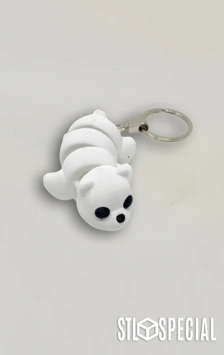 Baby Bear Arms Back Articulated Flexi Toy Keychain (STL & 3MF)