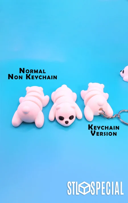 Baby Bear Keychain Articulated Flexi Toy STL