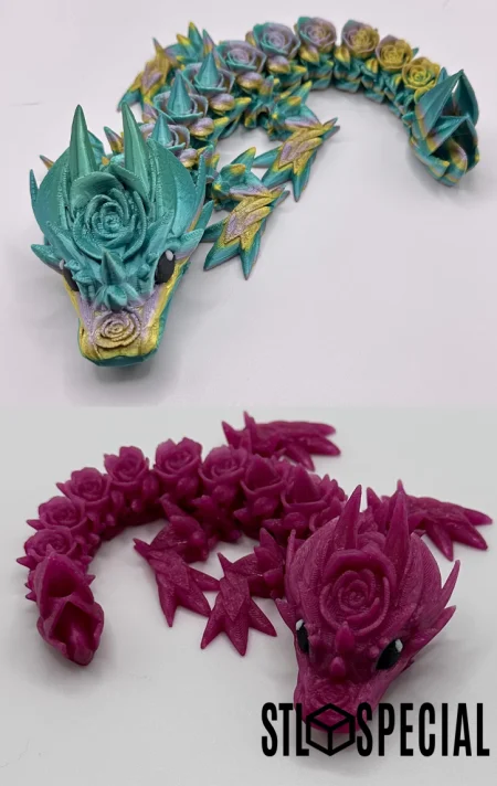 Baby Rose Dragon - Articulated Flexi Toy (STL)