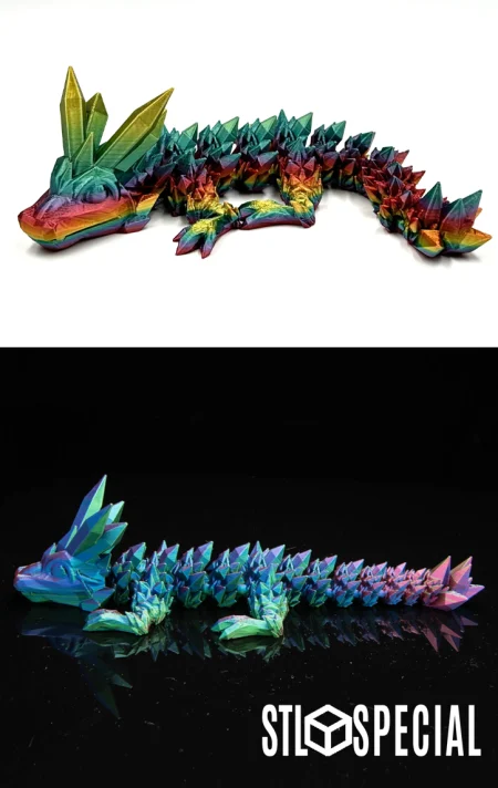 Baby Crystal Dragon - Articulated Flexi Toy (STL)