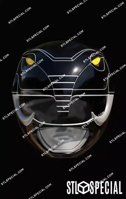 Black Ranger MMPR Helmet STL 3D Model