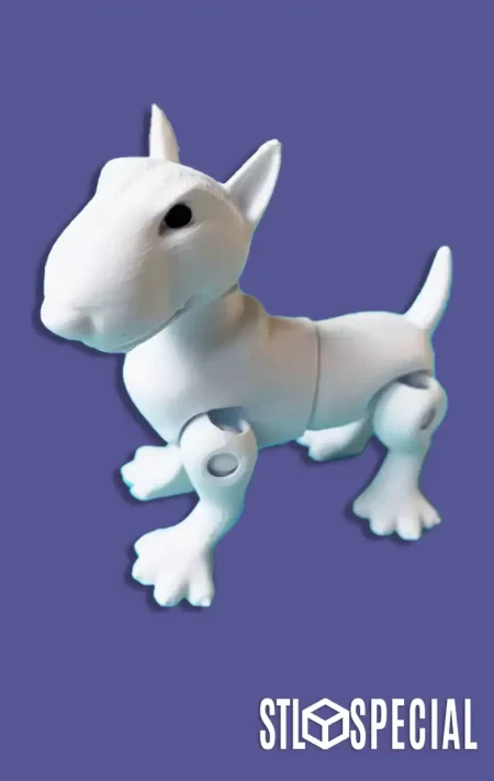 Bull Terrier Articulated Flexi STL File