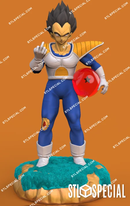 Vegeta Dragon Ball STL 3D Model