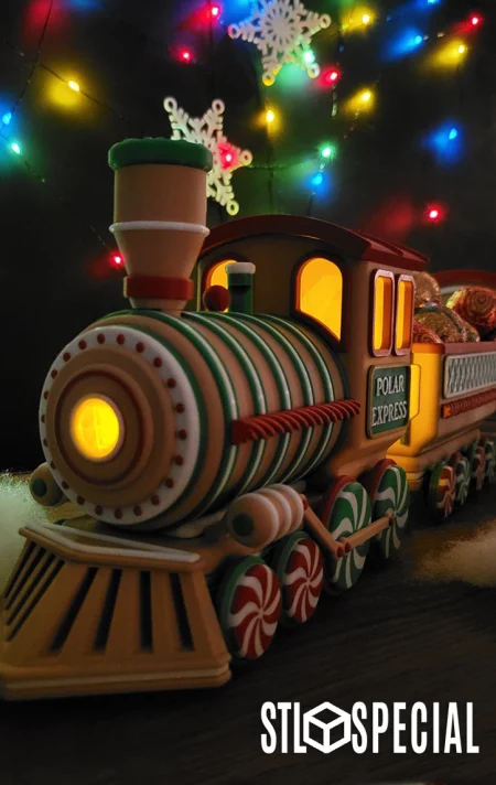 Christmas Gingerbread Train 3D Print STL Files – A Sweet Holiday Adventure
