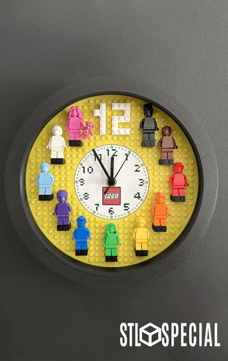 BrickLego Clock STL Special & 3MF