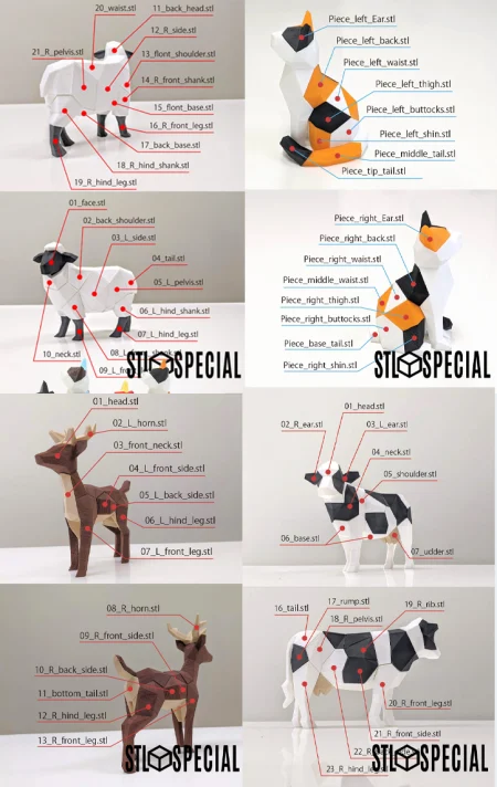 Animal Puzzle Pack STL and 3MF