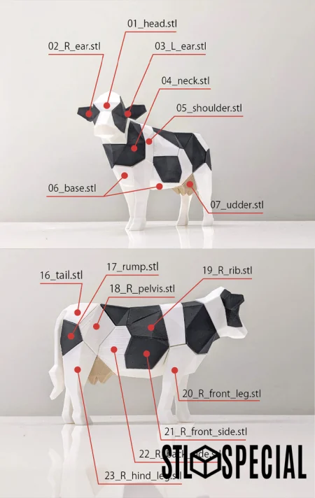 Cow Puzzle STL and 3MF