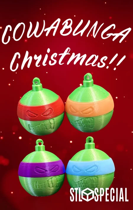 Ninja Turtle Christmas Ornament 3D Print STL Files