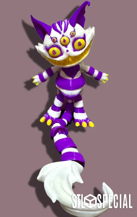Creepy Cat Articulated Flexi STL & 3MF
