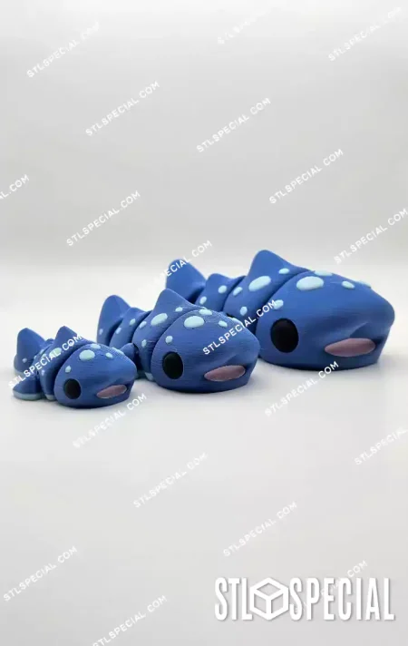 Flexi Whale Shark STL and 3MF Model