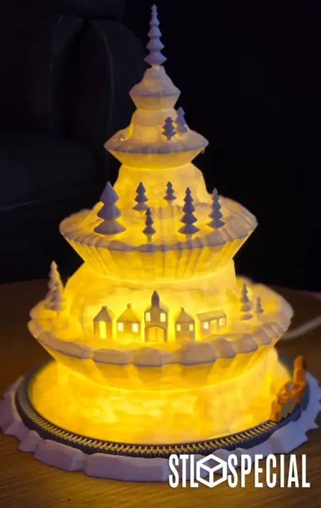 Christmas Village and Tree 3D Print STL Files