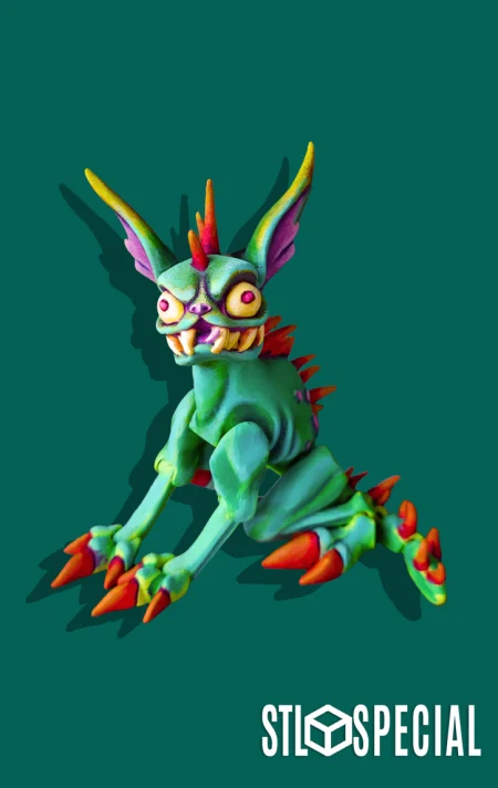 Chupacabra Articulated Flexi Figure (STL & 3MF)