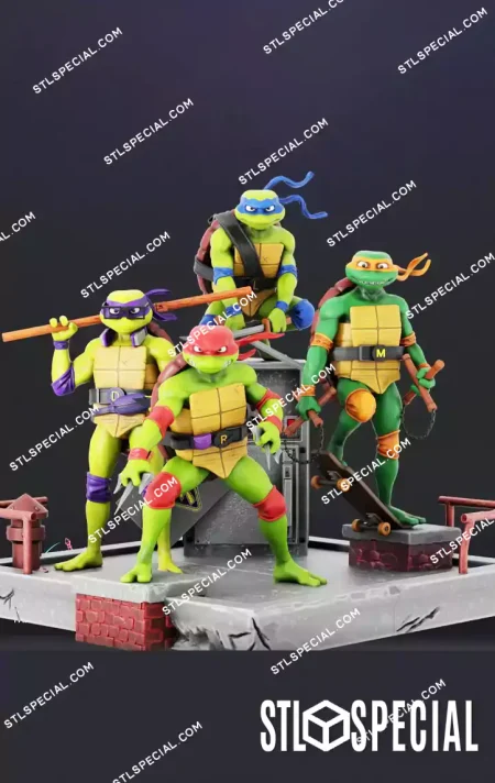 TMNT Statue STL 3D Model