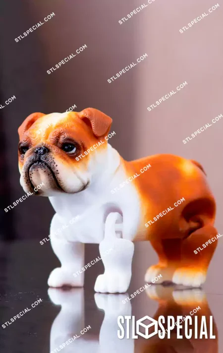 Flexi English Bulldog STL & 3MF Model