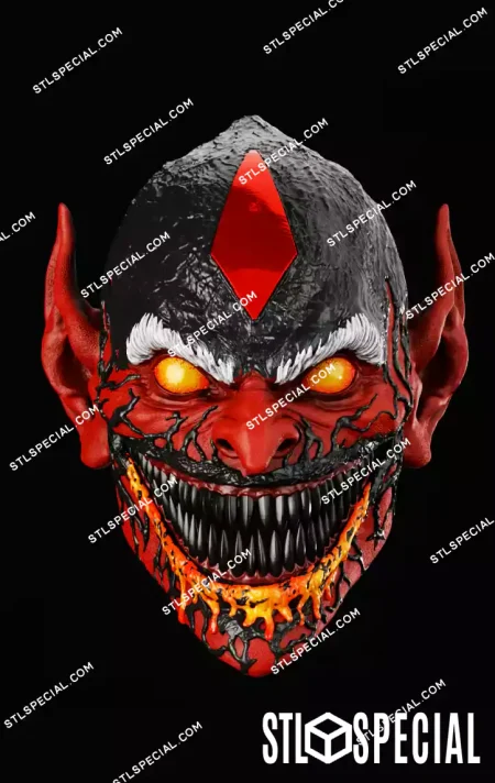 Red Goblin Mask STL 3D Model