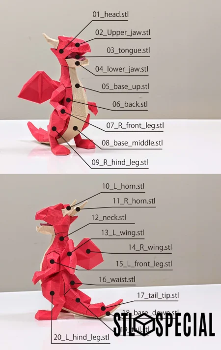 Dragon Puzzle STL and 3MF