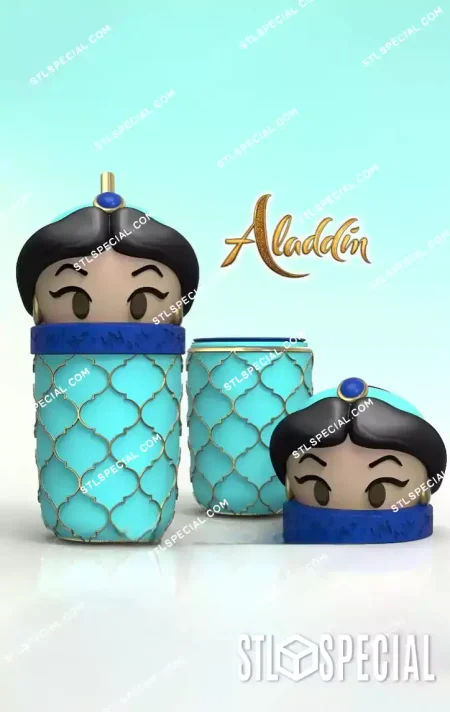 Jasmine Aladdin Magic Cup STL 3D Model