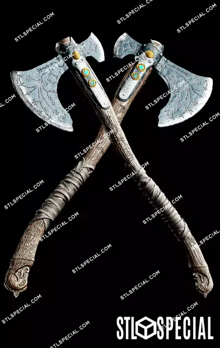 Kratos Leviathan Axe STL 3D Model