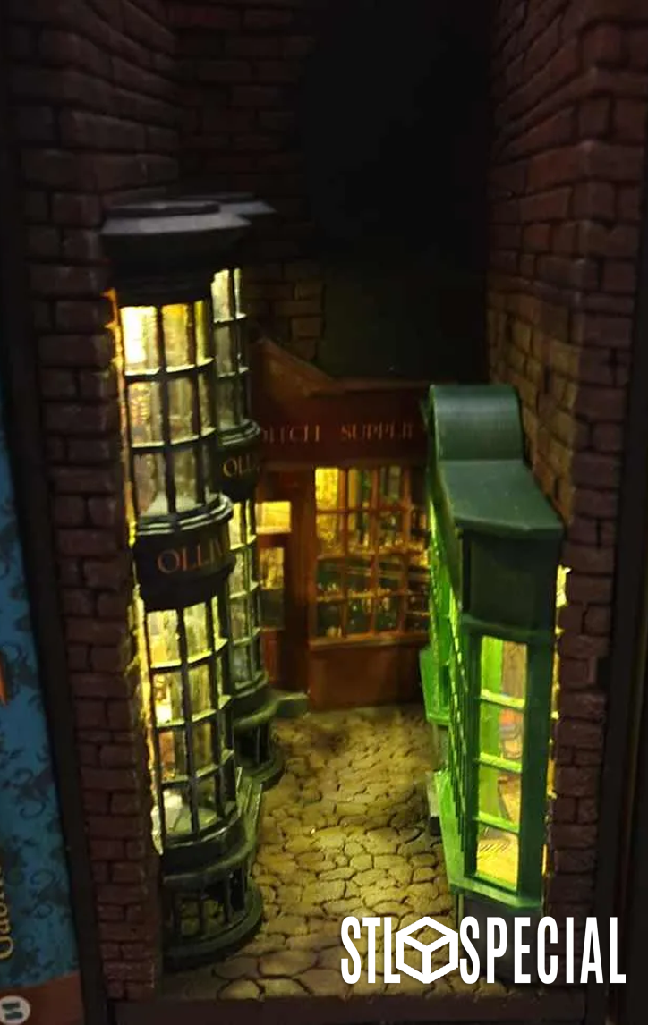 Diagon Alley - Harry Potter Book Nook 3D Model (STL) - Image 2