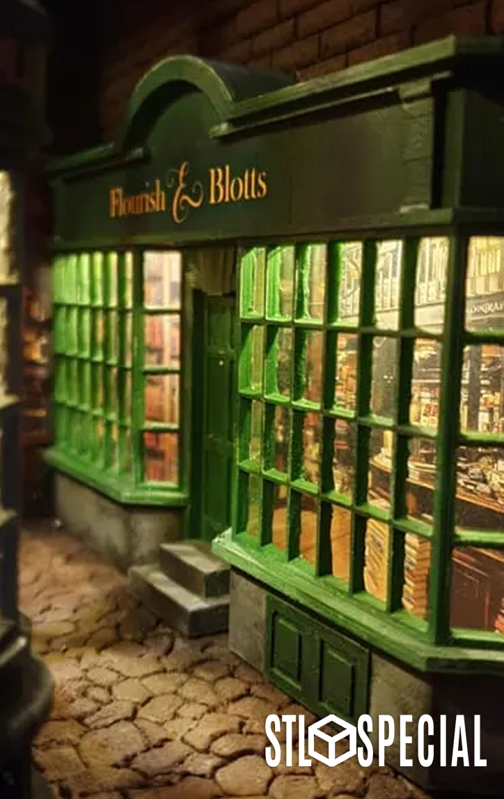Diagon Alley - Harry Potter Book Nook 3D Model (STL) - Image 4