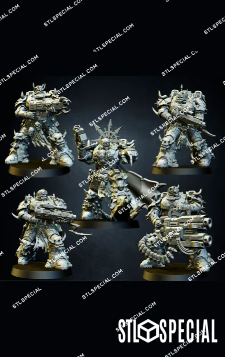 Doom Marines Squad STL Special Files and 3D Model