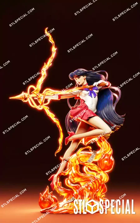 Rei Hino Sailor Mars STL 3D Model