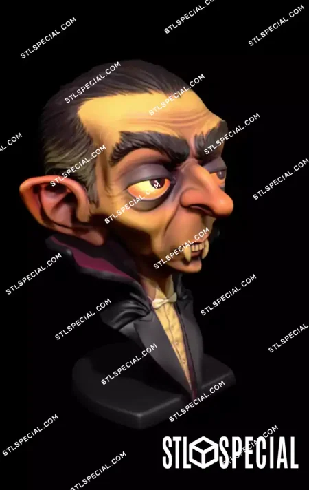 Dracula Bust STL 3D Model