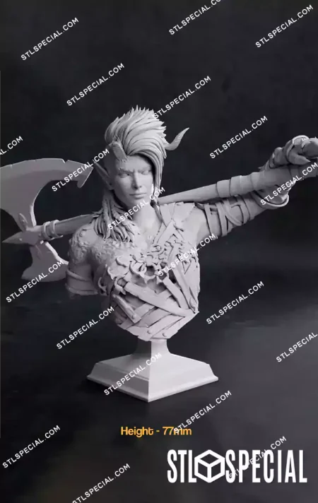 Karlach Baldurs Gate 3 Bust 3D Print Model