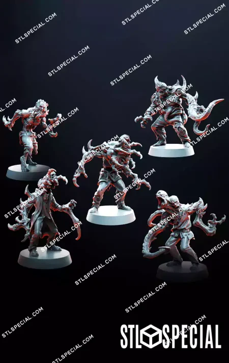Cursed Horrors Mutated Fleshfiends STL
