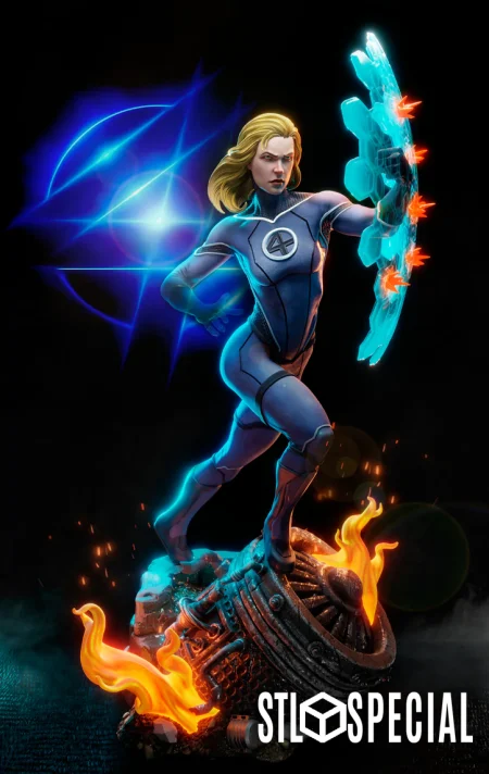 Invisible Woman Fire V2 - 3D Printing Models