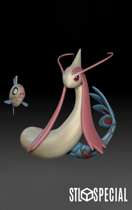 Feebas and Milotic Pokemon STL Bundle - From Simple to Stunning