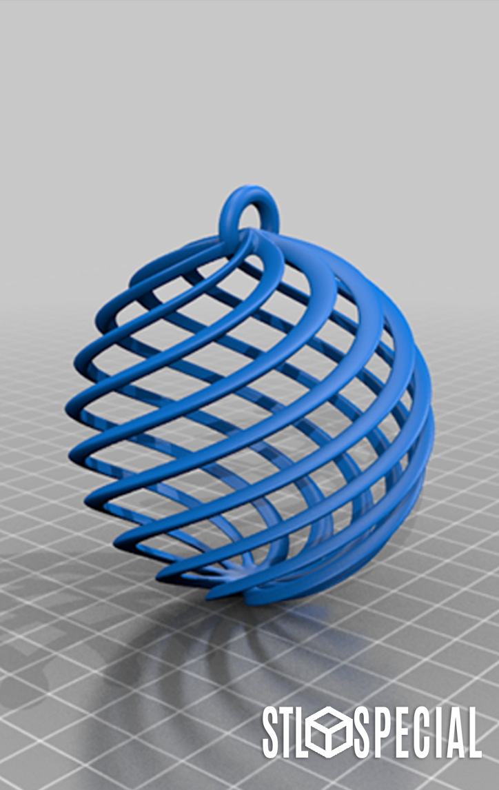 Festive Spiral Christmas Ornaments 3D Print STL Files - Image 3
