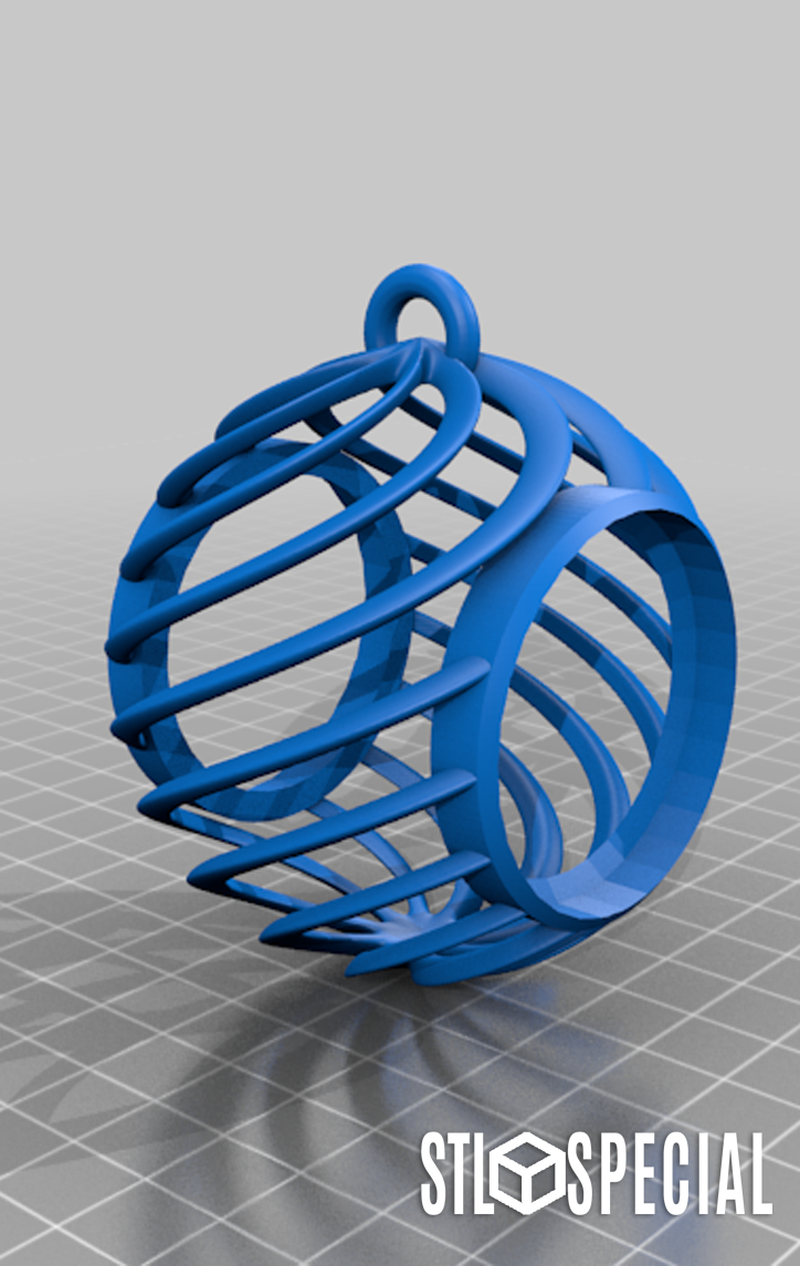 Festive Spiral Christmas Ornaments 3D Print STL Files - Image 2