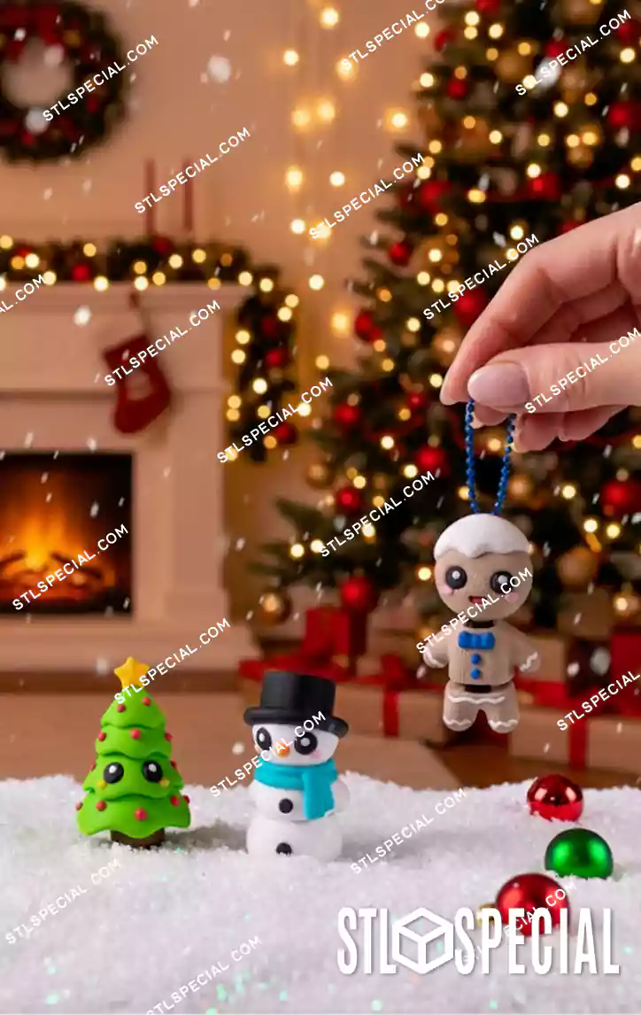 Flexi Christmas Figures STL and 3MF Pack