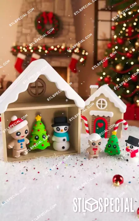 Flexi Christmas Figures STL and 3MF Pack