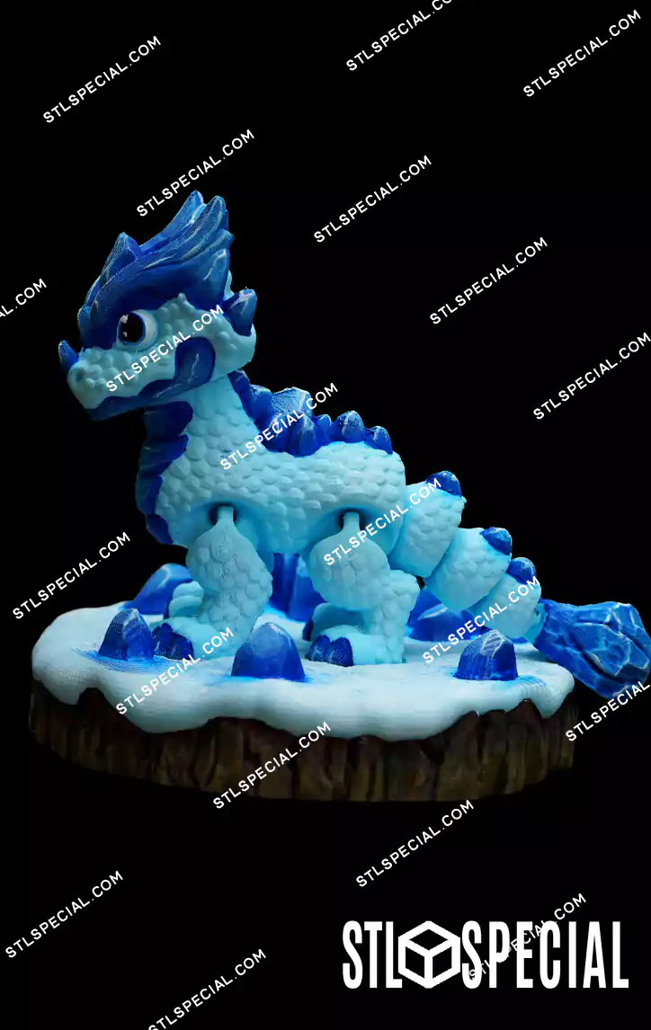 Flexi Ice Dragon STL and 3MF