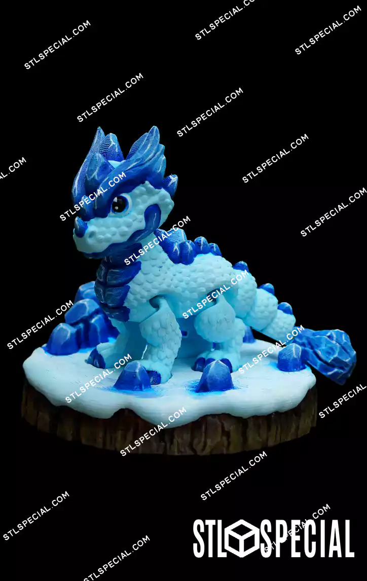 Flexi Ice Dragon STL and 3MF