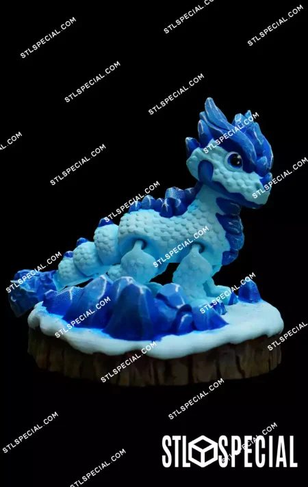 Flexi Ice Dragon STL and 3MF