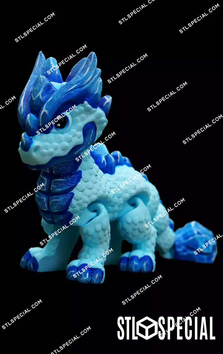 Flexi Ice Dragon STL and 3MF