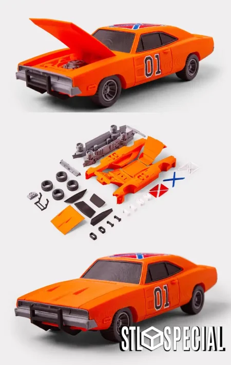 Foldable General Lee – Dukes of Hazzard 3D Print STL Files
