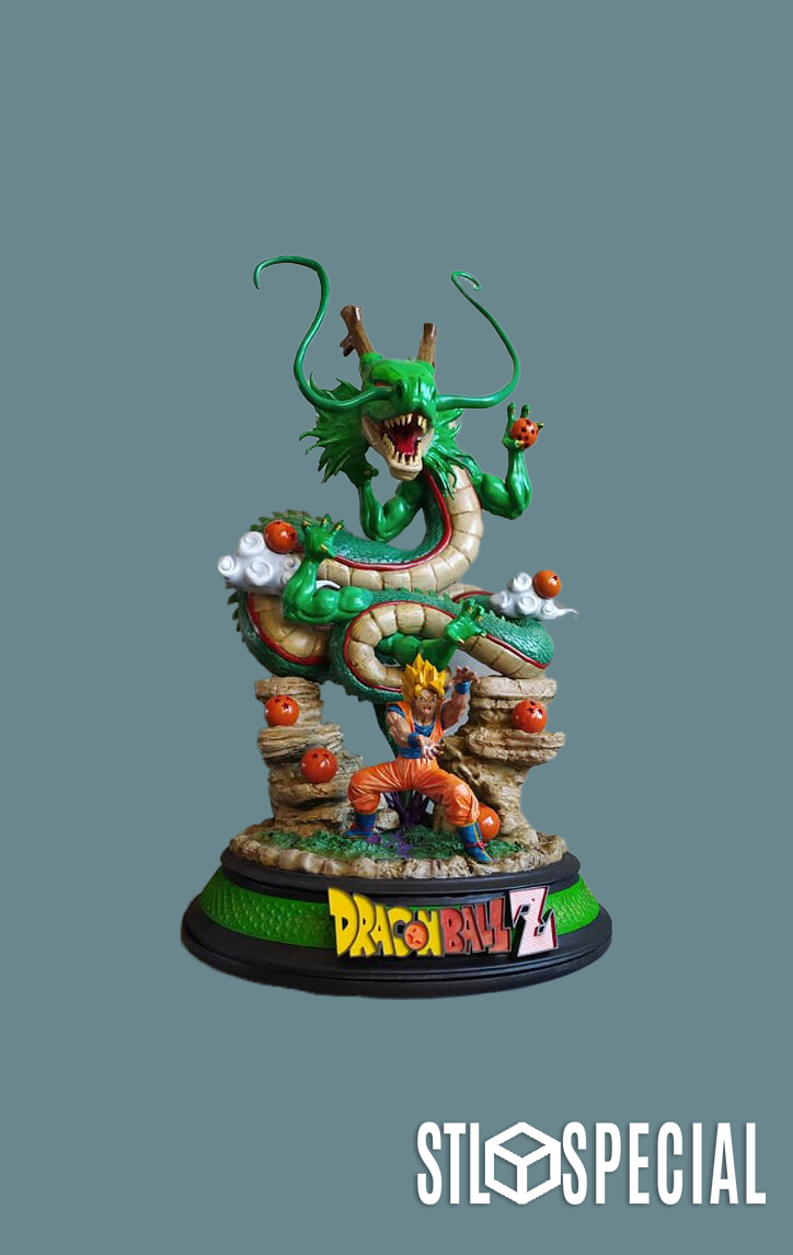 Shenron and Goku 3D Print STL Files – Iconic Dragon Ball Duo - Image 4