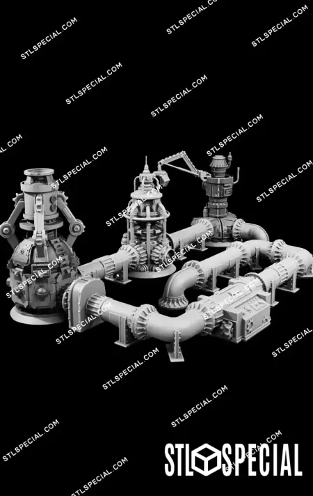 Industrial Terrain STL 3D Print Model